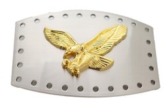 Men Western Silver Metal Buckle Square Gold Eagle Flying American Bird Accessory