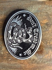 Don&rsquo;t Tread On Me Snake Belt Buckle Gadsden Flag Antique Silver Black Enamel