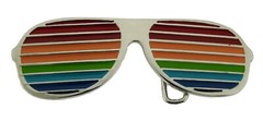 Sunglasses Specs Frame Belt Buckle Men Women Nerd Style Fashion Costume LGBT New