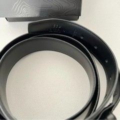 Mio Marino Belt Men&rsquo;s Classy Prong Buckle Leather Belt Black Size 52&Prime;