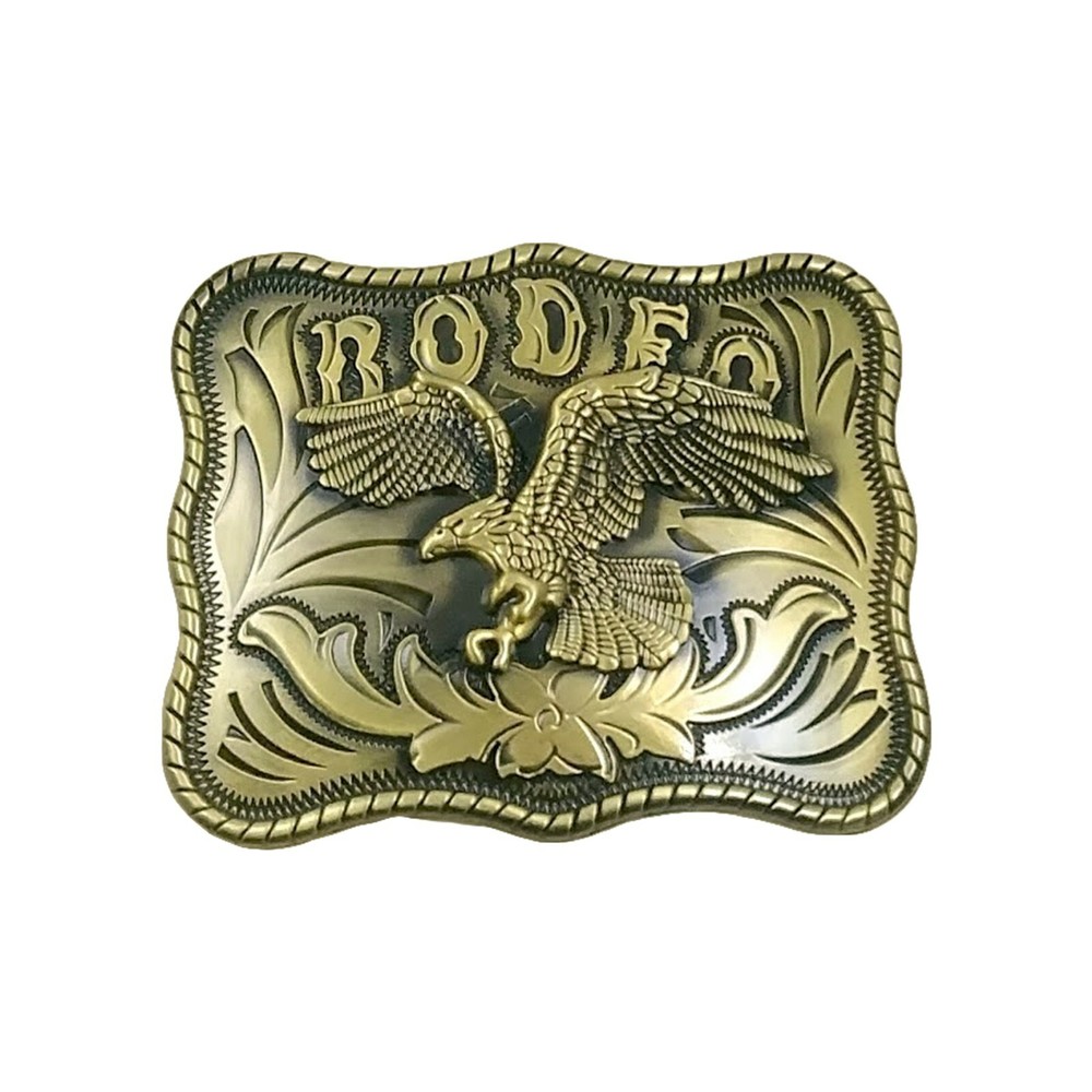 Belt Buckle Rodeo Flying Eagle Bronze Color