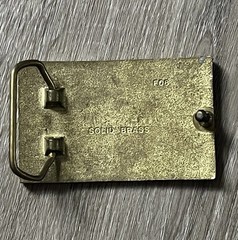 Jack Daniels Tennessee Whiskey Old No. 7 Solid Brass Belt Buckle Vintage!