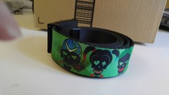 Suicide Squad Belt w/ Metal Belt Buckle Loot Crate Neon Green Black Buckle Down