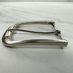 Silver Tone Simple Basic Belt Buckle