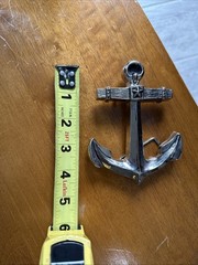 VTG Rock Rebel Anchor Belt Buckle Silver Metal j1