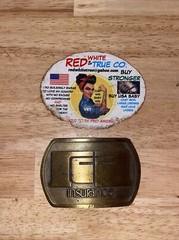 RCA Insurance Vintage Belt Buckle Brass Original 1/4LB+ Man Cave Fashion Decor