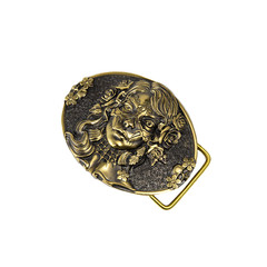 Sugar Skull Woman belt buckle, Skull El Día de Muertos, The Day of the Dead