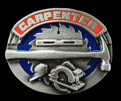BOUCLE DE CEINTURE CARPENTER CIRCULAR HANDSAW HAMMER TOOL METAL BELT BUCKLE