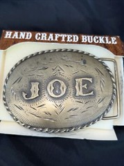 JOE belt buck Personalized Hand Crafted Made in USA Denver Colorado.