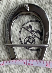 Hermes Buckle Waist Belt 38mm Plated Silver Hermès Fer à Cheval horseshoe-shaped