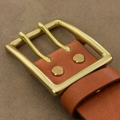 Heavy Duty Solid Brass Double Prong Belt Buckle Fits 48mm-50mm Waistband