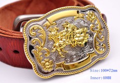 Men Bulls Ride Rodeo Flower Long Huge Rodeo Big Western Cowboy Shine Belt Buckle