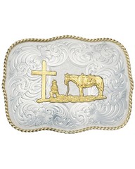 Montana Silversmiths Christian Cowboy Fancy Belt Buckle – G868-731