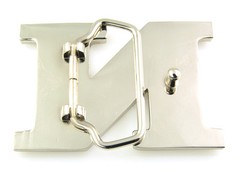 INITIAL « N » METAL STAINLESS STEEL BELT BUCKLE