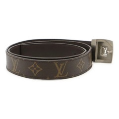 LOUIS VUITTON Monogram Suntulle Cut Belt Men&rsquo;s Men&rsquo;s Silver Hardware