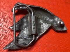 Cast Brass? 1979 BELT BUCKLE Indiana Metal Craft FLYING DUCK detailed