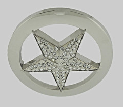 Lone Star Belt Buckle State Texas Bling Star Silver Metal Western Cowboy Cowgirl