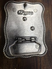 Nocona Silver Buck Skull & Shotgun Shell Belt Buckle 37526