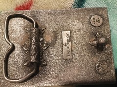 Hercules Powder Company 1912 Men&rsquo;s Silver Metal Clip Belt Buckle Logo USA