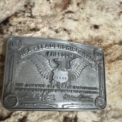 Freedom NRA Leadership Award Silver Eagle Western Belt Buckle 1.5&Prime; Vintage 11184