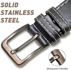 Metal Belt with Buckle Classic Unisex Replacement Belt Buckle for All Kinds of D