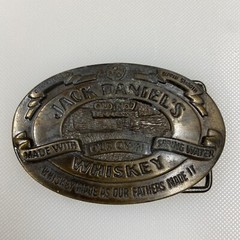 Brass Jack Daniels Whiskey Old No 7 Tennessee Belt Buckle 3×2&Prime; for 1 3/8&Prime; Belt