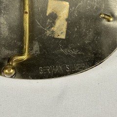 Vintage Style Initial O Belt Buckle Gold Tone Brown Enamel Monogram