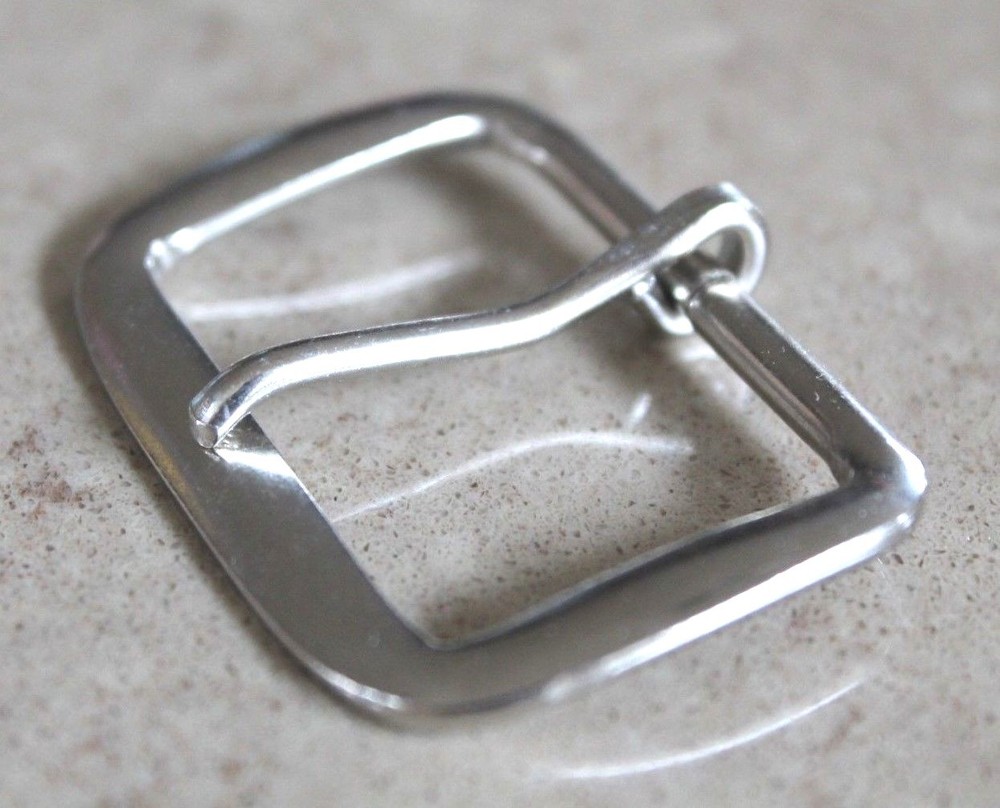 Nickel / Silver Coined End Bar Buckle fits up to 1 1/2&Prime; belt buckle lot of 5