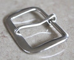 Nickel / Silver Coined End Bar Buckle fits up to 1 1/2&Prime; belt buckle lot of 5