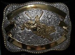 Crumrine Western Ribbon BULL RIDER Belt Buckle C04654
