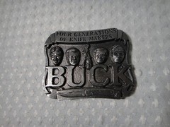 Buck Knives Pewter Belt Buckle Four Generations Smoky Mountain Knife Works