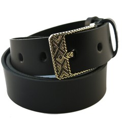 Brass belt buckle « Bayurok », pin type, Handmade Ukrainian embroidery belt buckle