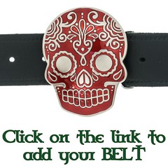 Candy Sugar Skull Day of the Dead Muertos Mexican Belt Buckle Biker Metal Pagan