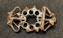 Two Unique Handcrafted Belt Buckles 1970s Blue Silver Used Good