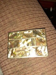 1970&rsquo;s Vintage Mexico Mother of Pearl / Abalone Belt Buckle .