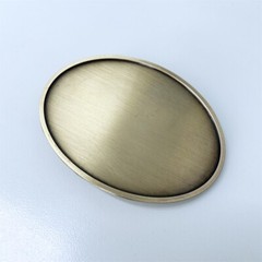 Antique Bronze Plated Oval Custom Blank Belt Buckle