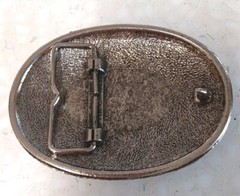 Vintage Belt Buckle Beans Pipe Testing Co Inc Advertising Russell Kansas USA