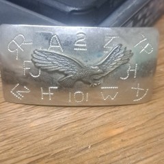 Silver Metal R.A.F. RAF 101 Eagle Clamp Closure Belt Buckle Men 1.5&Prime;