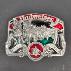 Vintage Budweiser Clydesdales King of Beers Belt Buckle Bergamot USA