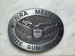 NRA Member Vote Gun Rights Belt Buckle Limited Edition No. 15435