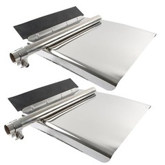 24 in x 24 in Stainless Steel Quarter Mud Flap Set Replacement for Semi Truck