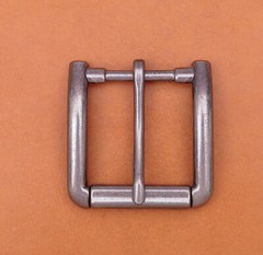 Antiqued Silver Single Prong Replacement Roller Belt Buckle Fits 40mm Belt Strap