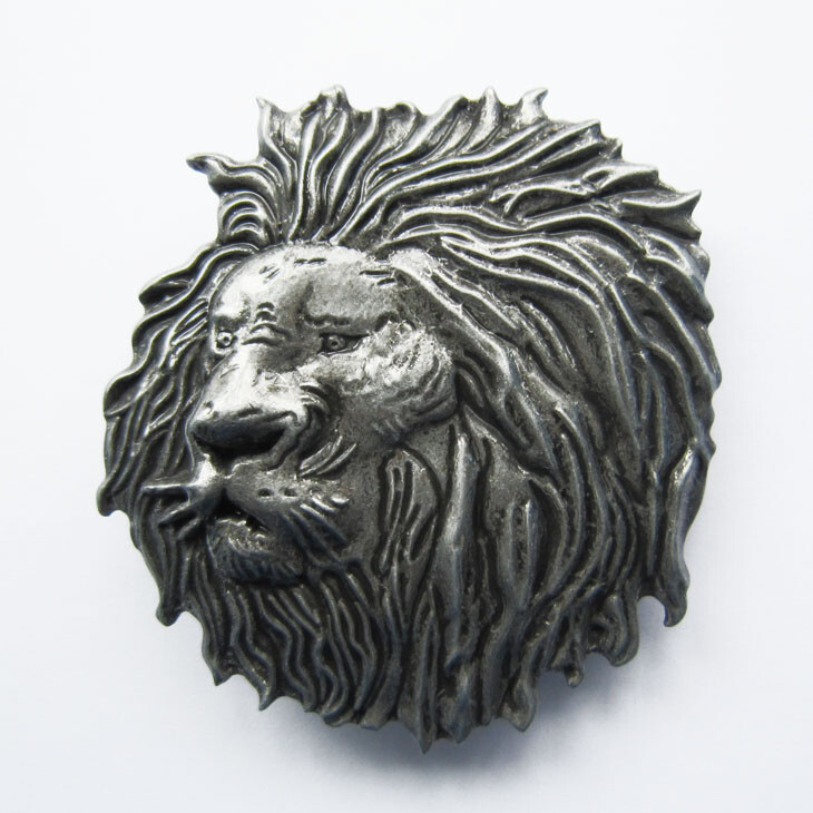 Belt Buckle – Distressed Lion Head Belt Buckle