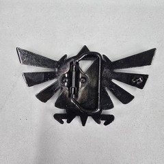 Legend of Zelda Hylian Crest Belt Buckle Men&rsquo;s Silver Pewter Gaming Fan Gift