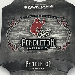 2023 Pendleton Whisky Belt Buckle Montana Silversmiths Let ‘er Buck Rodeo NEW