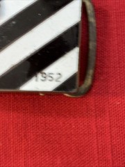 Black And White Striped Belt Buckle 1952 Football Referee Buckle