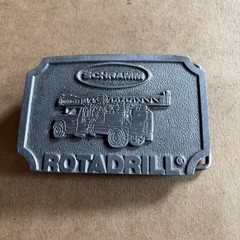 CD HIT – Schramm Rotadrill Metal Belt Buckle 3.25&Prime; x 2.25&Prime;