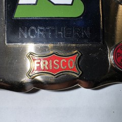 Burlington Northern NPRR Train Railroad BN Frisco Railway Vtg Belt Buckle