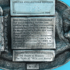 VTG 80s Hillsboro Kansas Centennial Commemorative Belt Buckle 1984
