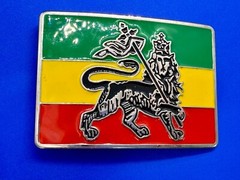 Rastafarian Lion Judah Flag Reggae Rasta African Jamaican Reggae Belt Buckle